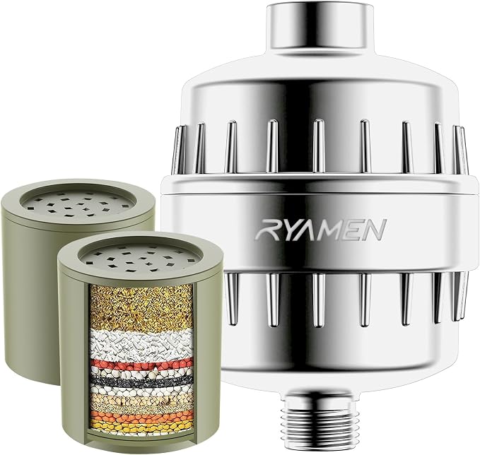 Ryamen Heavy Duty Shower Filter, Shower Water Filter, 99% REMOVAL Shower Head by Enjoyabeatifullife