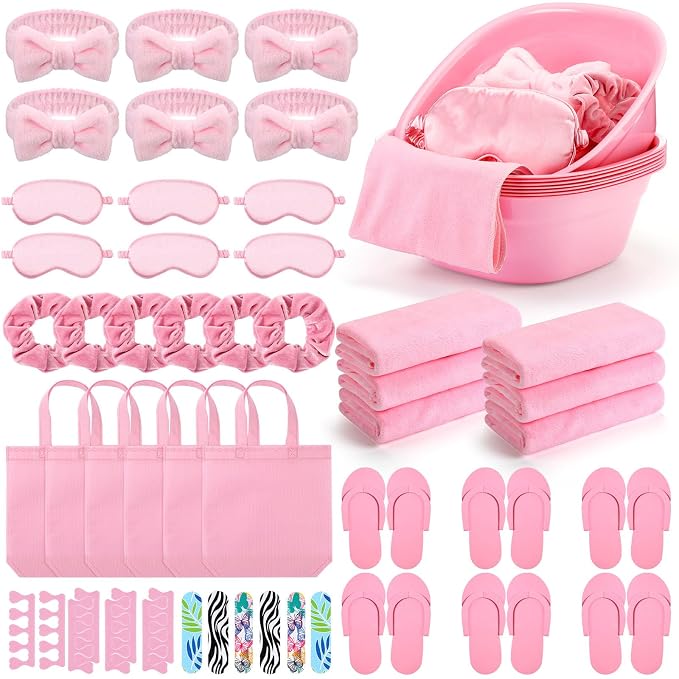 Thiccywoov 54Pcs Kids Foot Spa Party Supplies by Thiccywoov