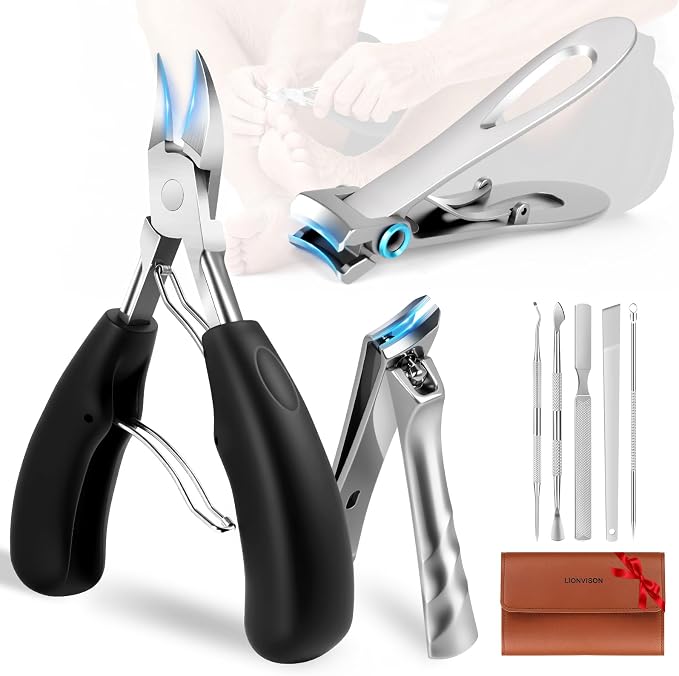 LIONVISON Ingrown Toenail Removal Kit: 8 Pcs Professional Toenail Clippers - Image 9
