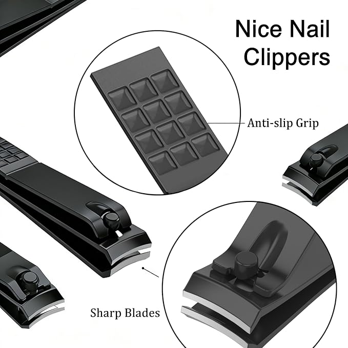 Premium 26-in-1 Manicure & Pedicure Kit – Stainless Steel Nail Clippers Set - Image 3