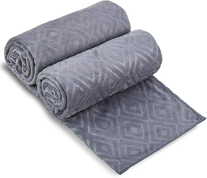 JML Large Microfiber Bath Towels Set of 2, Super Absorbent, Fast Drying by JML