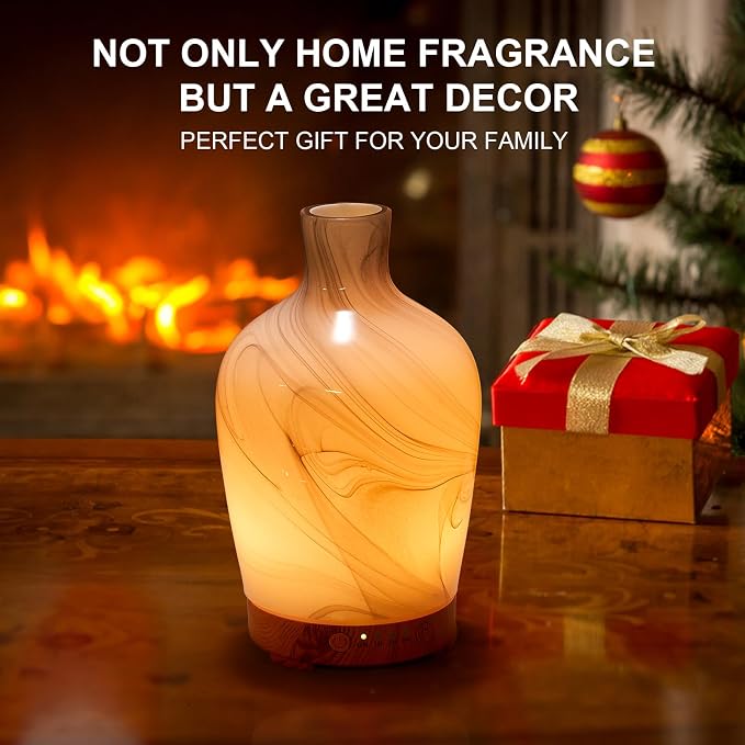 Classical Vase Art Glass Aromatherapy Diffuser 160ml ultrasonic Cool Mist Scent - Image 7