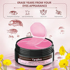 Pink Eye Mask 60Pcs, 5 Portable 24K Gold Collagen Under Eye Patches, 30 Pairs - Image 4