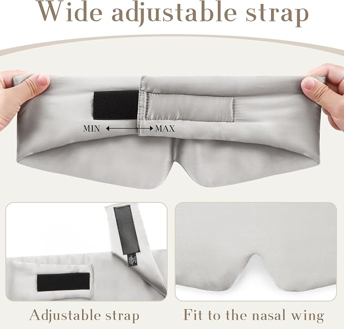SECZIPE 100% Mulberry Silk Sleep Mask Eye Mask - Image 4
