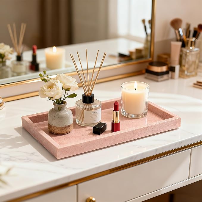 Pure Natural Marble Tray for Bathroom, Sink. Cosmetics, toiletries, etc. can be - Image 6