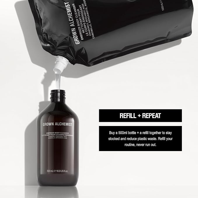 Grown Alchemist Energize Body Cleanser Refill Pouch. Chamomile, Bergamot & Rose - Image 8