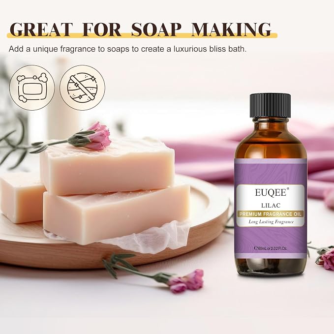 EUQEE Lilac Fragrance Oil, 60ml Premium Lilac Scented Oil Essential Oils - Image 5