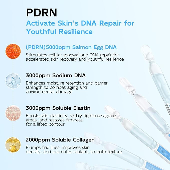 Salmon DNA PDRN Anti-Aging Serum, 5000ppm Salmon Egg DNA Ampoule, 2000ppm - Image 3