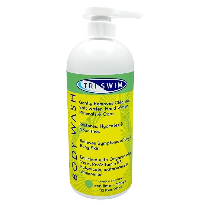 TRISWIM Chlorine Removal Body Wash 32 Fl Oz | Removes Chlorine, Hard Water by Triswim
