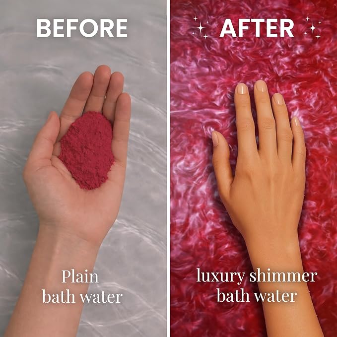 Red Shimmer Bath Bomb in A Bag - Image 2