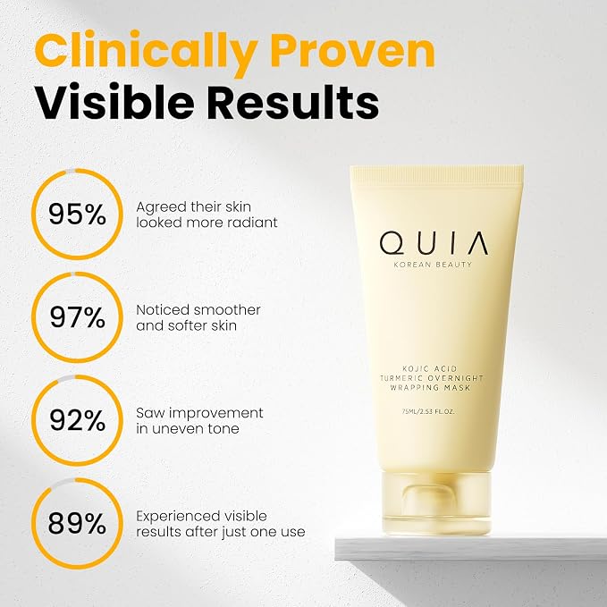 QUIA Turmeric + Kojic Acid Overnight Wrapping Mask – Hydration Mask - Image 6