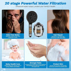 Hibbent Dual Filter All Metal 12" Rainfall Showerhead Combo, High Pressure - Image 4