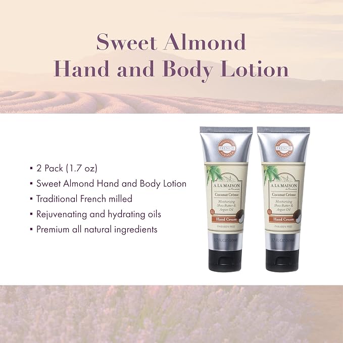 A LA MAISON Hand Cream, Sweet Almond, 1.7 Fluid Ounce, 2 Pack - Image 2