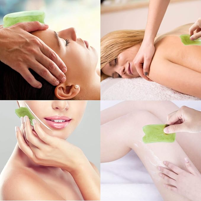 7 Pieces Gua Sha Scraping Massage Tool, Natural Resin GuaSha Tool Massage Tools - Image 3