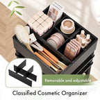 Amazer Bamboo Makeup Organizer Cart - Image 3