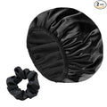 Three-Layer Terry Cloth Lined Satin Shower Cap, by Yonchic
