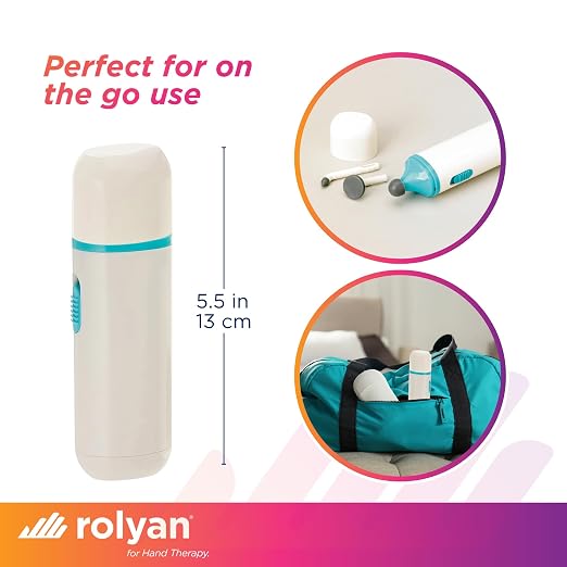 Rolyan Mini Massager with Battery, Handheld Compact Massager with - Image 2