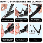 Black Premium Adjustable Nail Clippers - Image 6