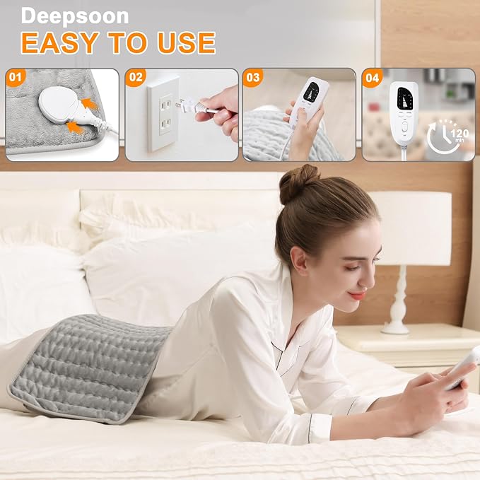 Deepsoon Heating Pad, Electric Heating Pads - Image 2