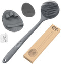 Manmihealth Silicone Back Scrubber & Shower Face Brush Set, Gentle-Cleaning & by ManmiHealth