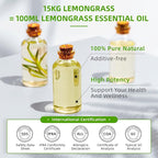 HIQILI 32 Fl Oz Lemongrass Essential Oil, 100% Pure Natural Undiluted Premium - Image 4