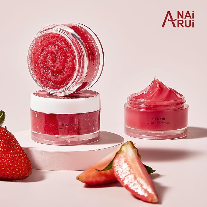 Lip Scrub & Lip Mask Set, Overnight Treatment Lip Care Products, Mothers Day - Image 8