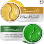 Under Eye Patches Kit: 120 Pcs 24K Gold & Green Tea Gel Eye Mask by ENASKINNATURALS