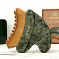 Lymphatic Contour Face Brush, Dual-Ended Dry Brush + Cool-Touch Jade Gua Sha by SEFVAKO