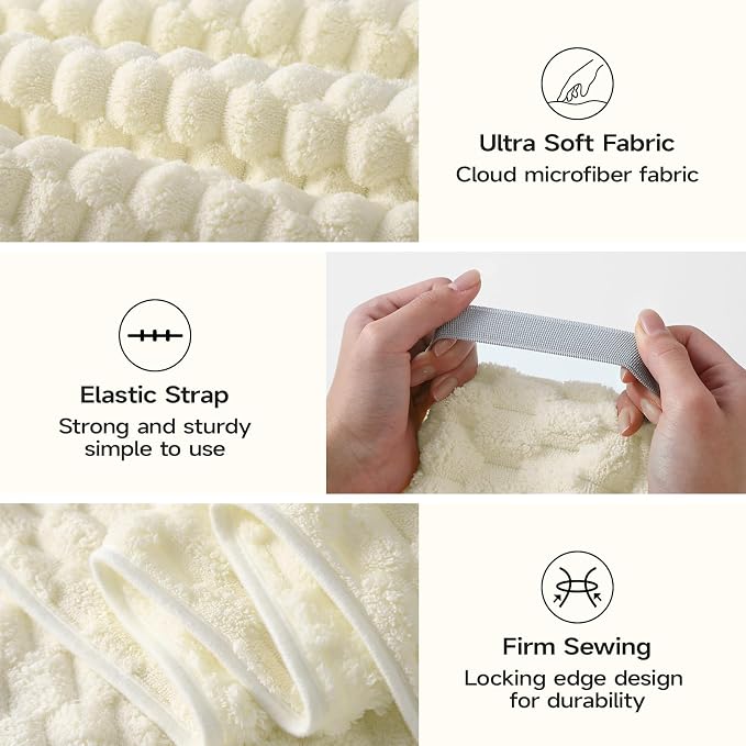 REDKISS 4 Pack Extra Large Hair Towels - Image 6