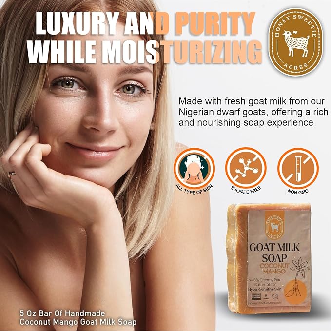 Honey Sweetie Acres Coco Mango Goat Milk Soap - Image 3