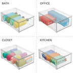 mDesign Plastic Stackable Bathroom Storage Organizer Bin - Image 8