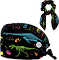 Scrub Cap with Hair Scrunchy, Ponytail Holder Surgical Cap by FVQL