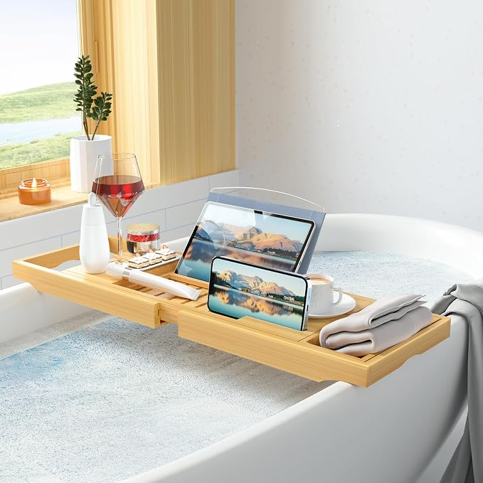 Sen Yi Bao Luxury Bamboo Bathtub Tray - Image 4