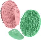 Silicone Body and Face Scrubber Set 3 Pack, BEAUTAIL Shower Bath Scrubber by BEAUTAIL