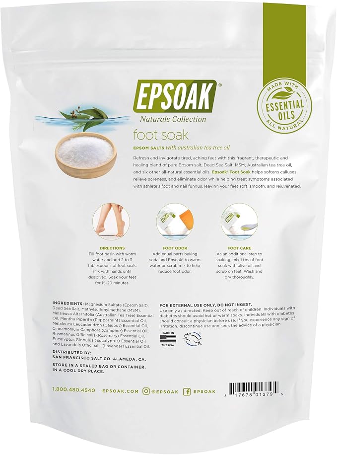 Tea Tree Oil Foot Soak with Epsoak Epsom Salt - Image 4