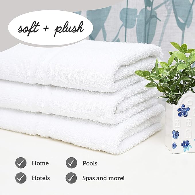 GREEN LIFESTYLE Bath Towels 24" x 50" 48 Pack - Image 2
