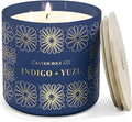 Calyan Wax Co. Indigo & Yuzu 3 Wick Scented Candle by CalyanWaxCo