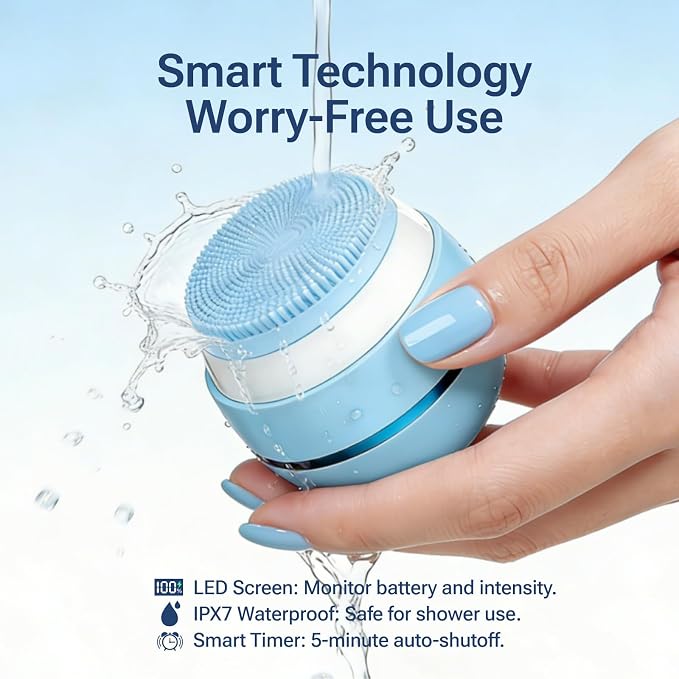 Electric Face Scrubber & Silicone Facial Cleansing Brush - Image 6