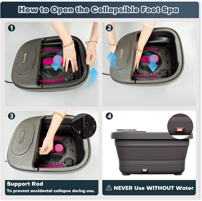 Collapsible Foot Bath, Foot Spa Bath Massager - Image 6