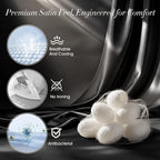 LC-dolida Satin Silk Bonnet for Sleeping Women Men, Hair Bonnet for Curly & - Image 5