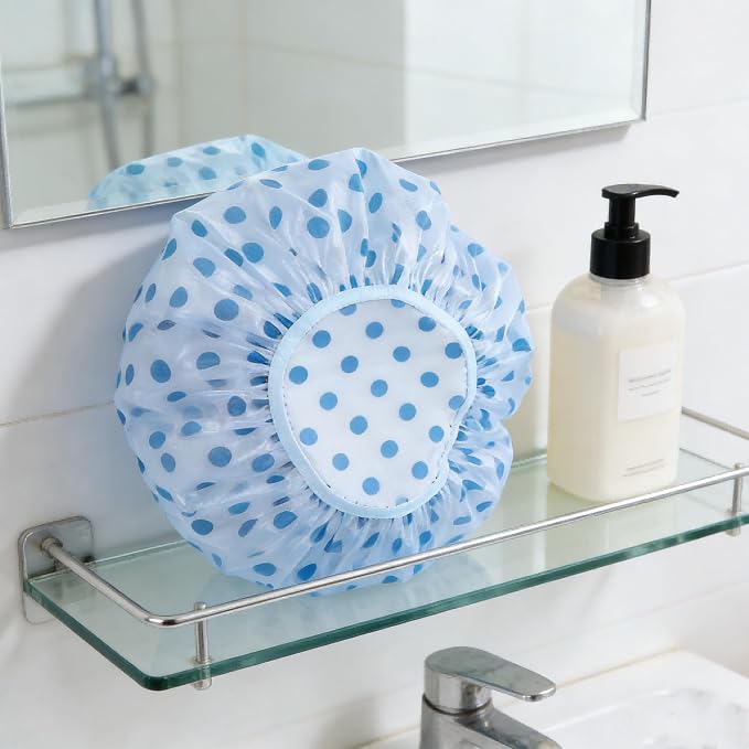 3PCS Elastic Reusable Waterproof Shower Caps - Image 4