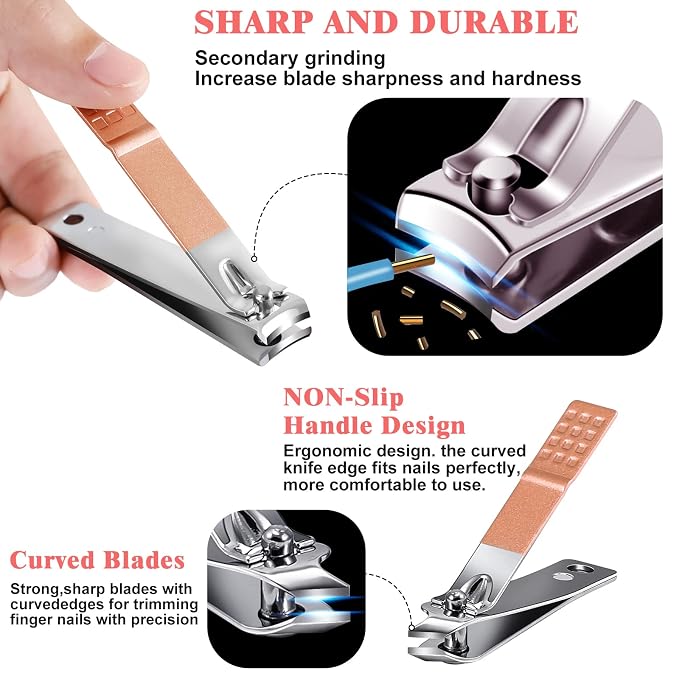 Manicure Set Pedicure Kit Womens Nail Clippers Set 32 in 1 Professional - Image 2
