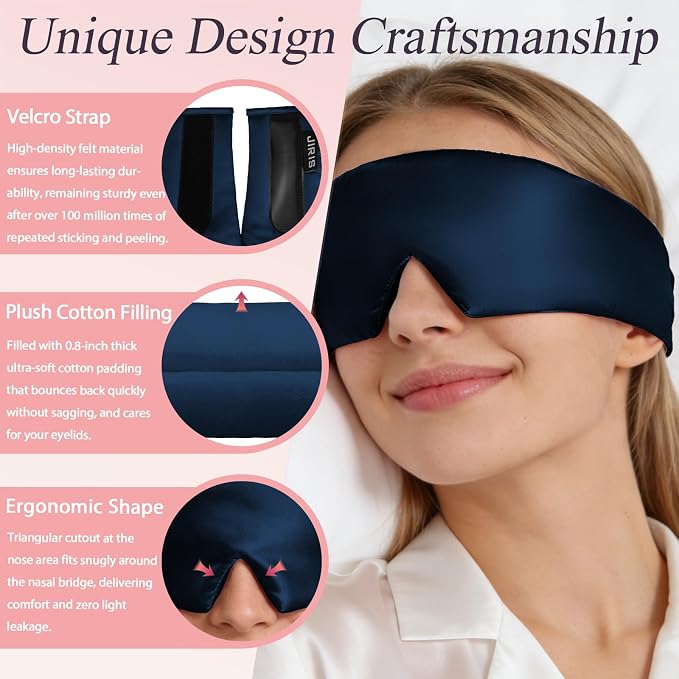 Silk Sleep Eye Mask for Side Sleeper Men Women, Eye Mask Sleeping 100% 22 Momme - Image 5
