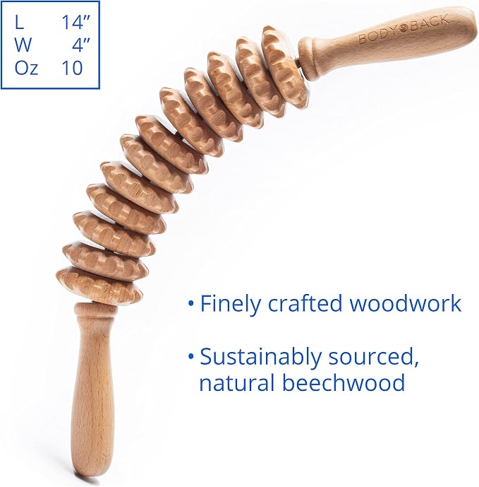 Body Back Wood Therapy Curved Roller - Image 5