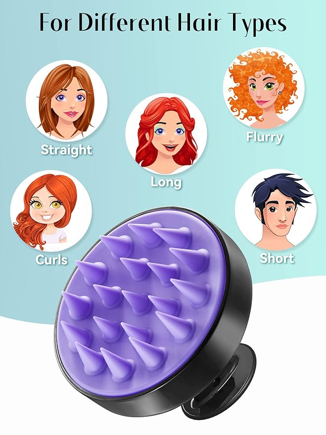 HEETA Scalp Massager Hair Growth, Soft Silicone Scalp Scrubber Shampoo Brush - Image 6