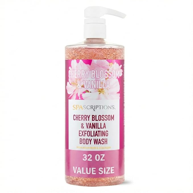 SpaScriptions Cherry Blossom & Vanilla Exfoliating Body Wash by Spascriptions