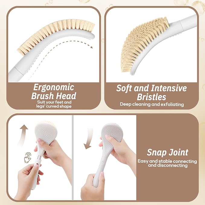 Foot Brush/Foot File/Silicone Body Scrubber Set, 3-in-1 Foot Scrubber - Image 4
