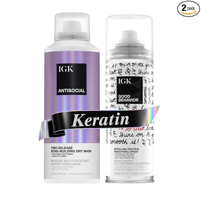 IGK ANTISOCIAL Mask + GOOD BEHAVIOR Hair Treatment Set | Frizz Control and by IGK