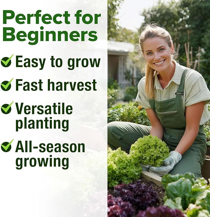 HOME GROWN 20 Variety Lettuce Seeds 21, 700+ Bulk Pack Heirloom Non-GMO - Image 7