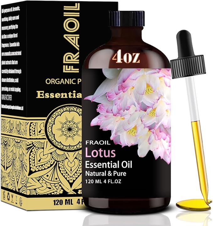 Lotus Essential Oil, Lotus Oil 4 Fl Oz 120ML by FRAOILESSENTIALOIL